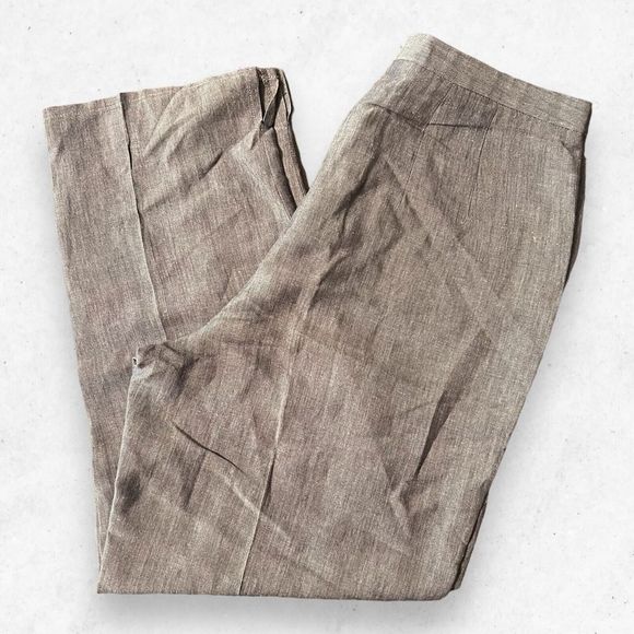 Vintage Barry Bricken Dress Capri Pants Size 6 High Rise Brown 90's‎ Open Bottom - Picture 8 of 8